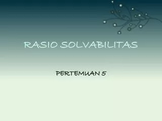 rasio solvabilitas