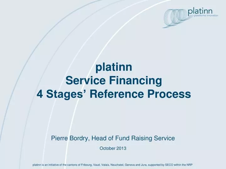 platinn service financing 4 stages reference process