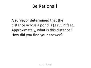 be rational