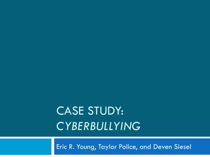 case study cyberbullying