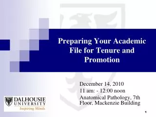 preparing your academic file for tenure and promotion