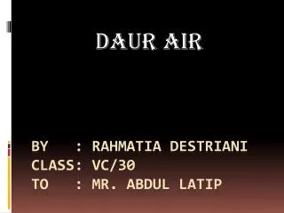 daur air