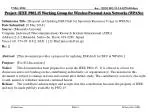 Proposal to Update PAR Draft for Spectrum Resources Usage in WPANs - slide 1