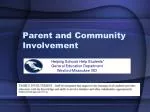 Parent and Community Involvement - slide 1