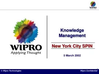 Knowledge Management New York City SPIN 5 March 2002
