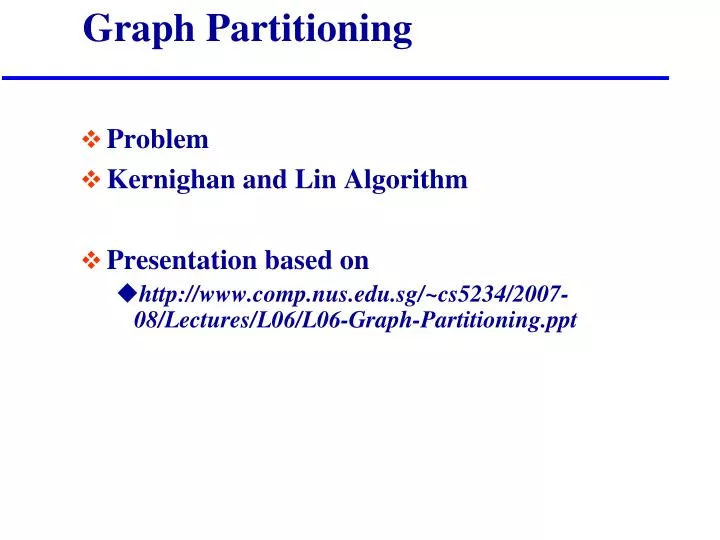 graph partitioning