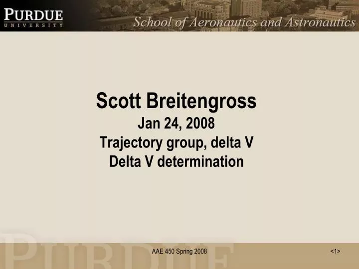 scott breitengross jan 24 2008 trajectory group delta v delta v determination