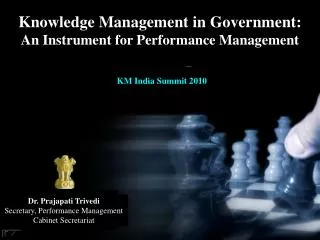 Knowledge Management in Government: An Instrument for Performance Management