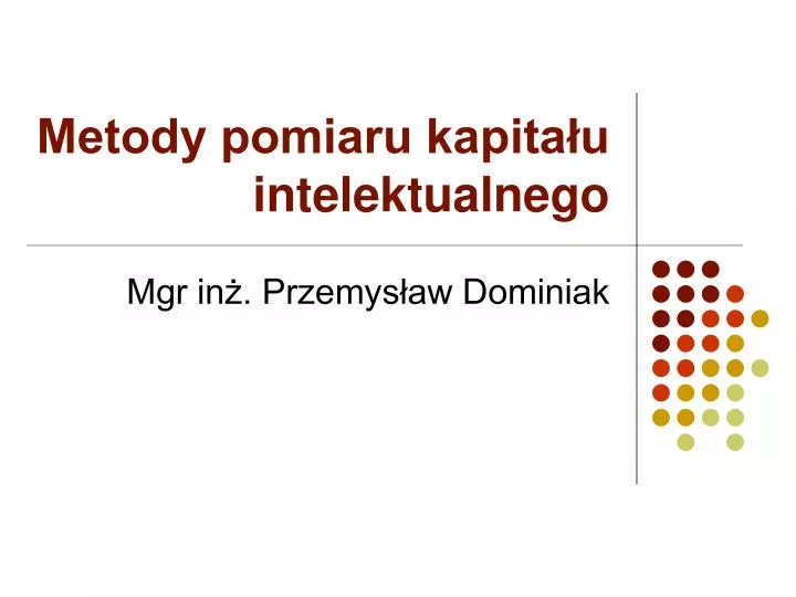 metody pomiaru kapita u intelektualnego