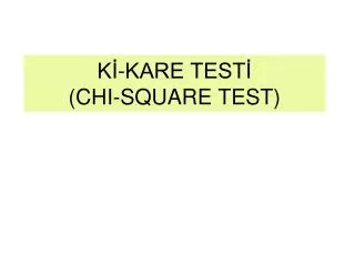 k kare test chi square test