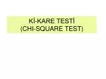Kİ-KARE TESTİ (CHI-SQUARE TEST) - slide 1