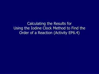 The following series of steps is required to complete the calculations