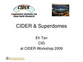 CIDER &amp; Superdomes