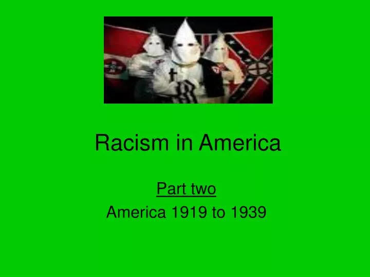 racism in america