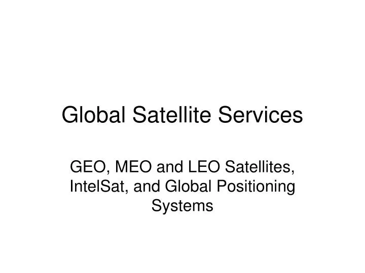 global satellite services