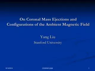 On Coronal Mass Ejections and Configurations of the Ambient Magnetic Field