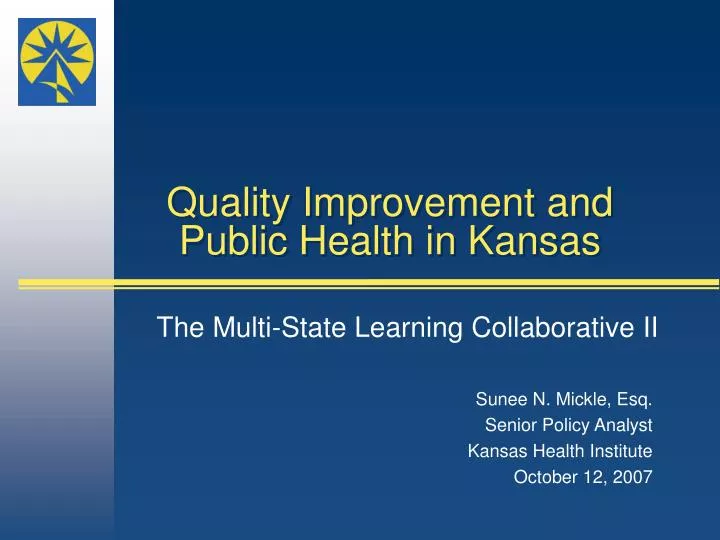 quality improvement and public health in kansas