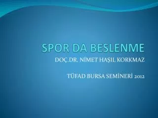 spor da beslenme