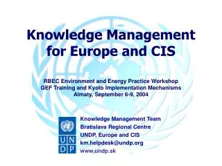 Knowledge Management for Europe and CIS