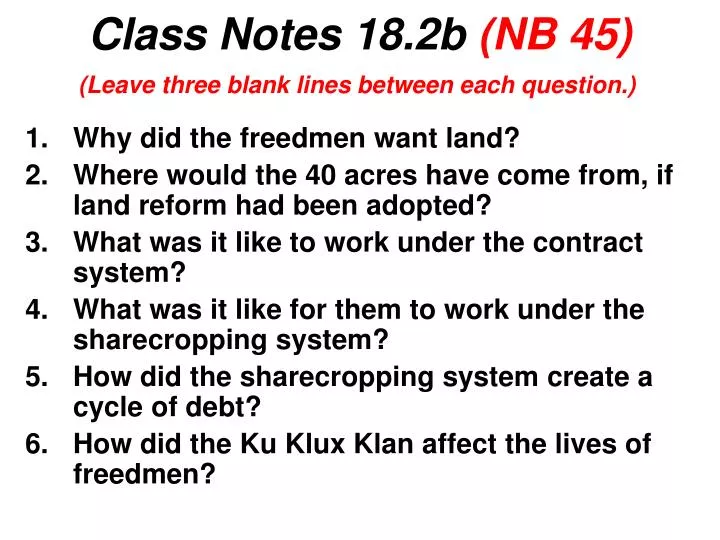class notes 18 2b nb 45