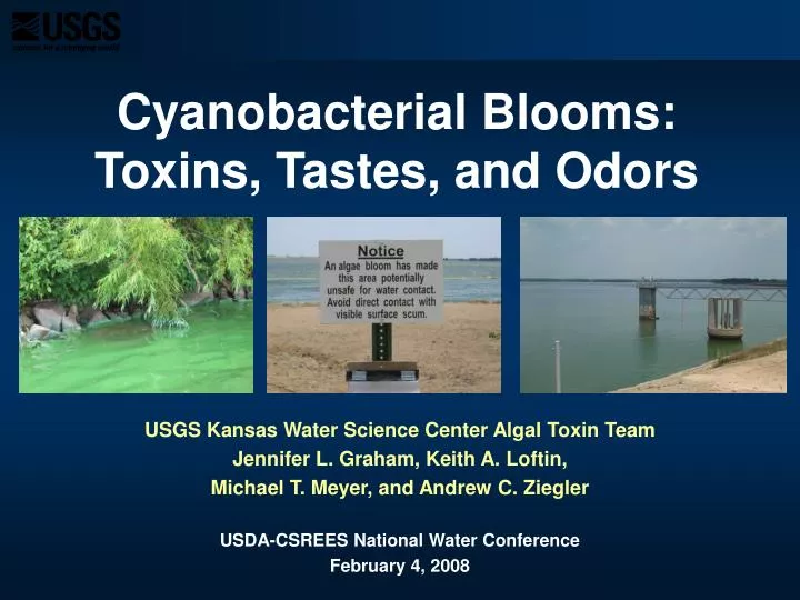cyanobacterial blooms toxins tastes and odors