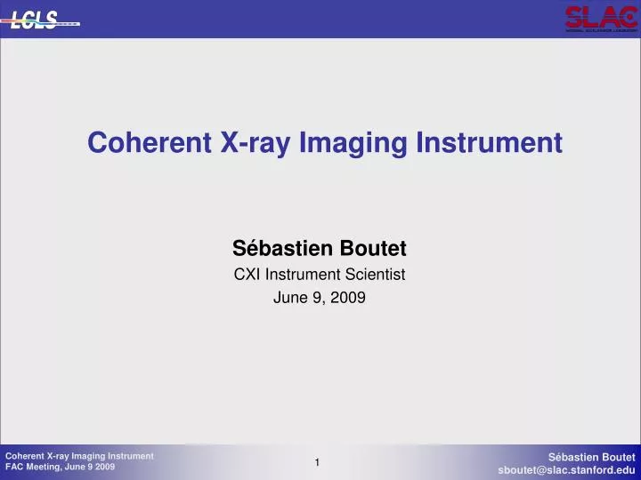 coherent x ray imaging instrument