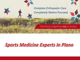 Sports Medicine Experts in Plano