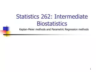 Statistics 262: Intermediate Biostatistics
