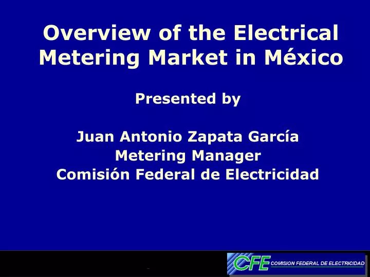 overview of the electrical metering market in m xico