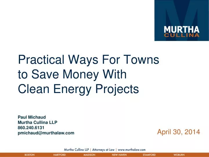 practical ways for towns to save money with clean energy projects
