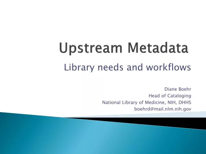 upstream metadata