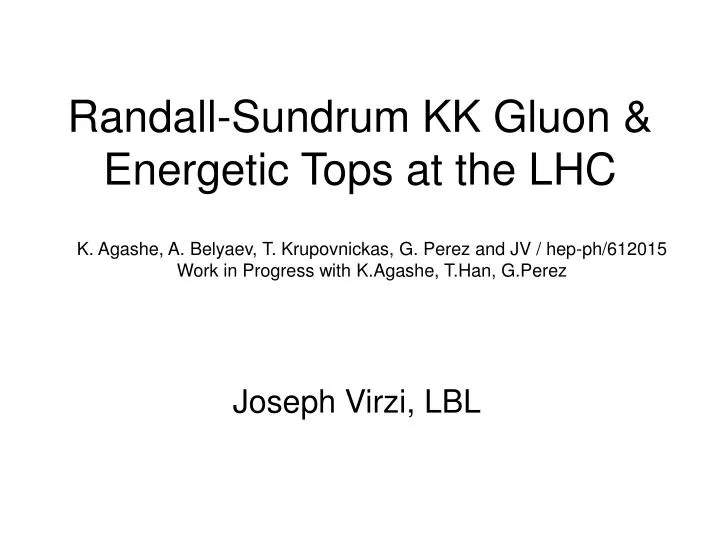 randall sundrum kk gluon energetic tops at the lhc