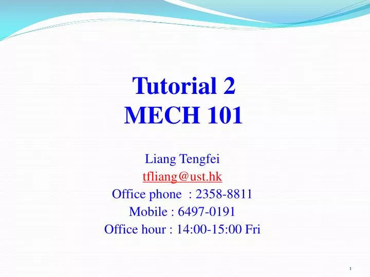 tutorial 2 mech 101