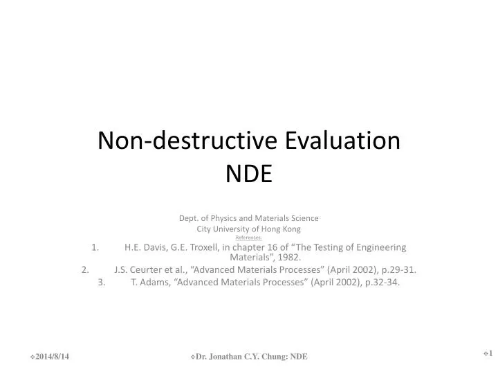 non destructive evaluation nde