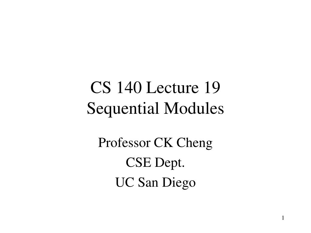 PPT - Understanding Standard Sequential Modules: Registers, Counters ...