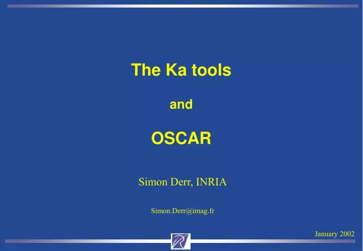 the ka tools and oscar