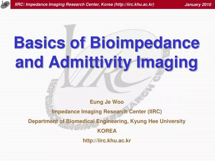 basics of bioimpedance and admittivity imaging