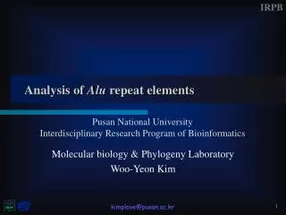 Analysis of Alu repeat elements