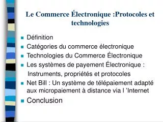 le commerce lectronique protocoles et technologies