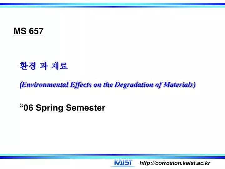 environmental effects on the degradation of materials 06 spring semester