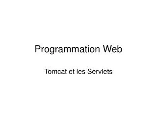 programmation web