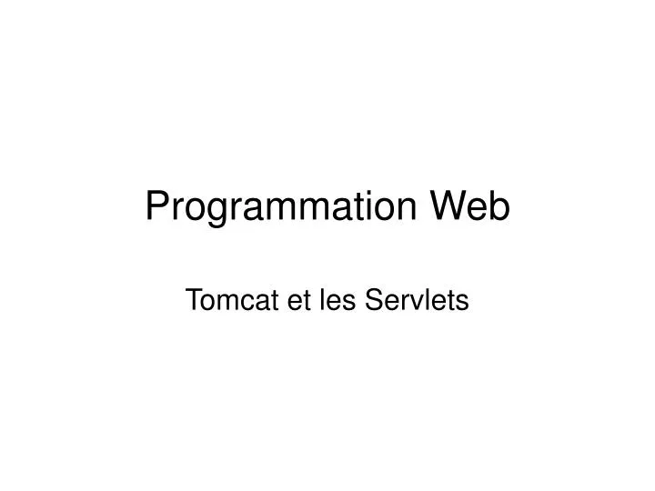 programmation web