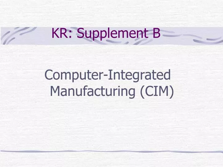 kr supplement b