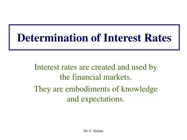 determination of interest rates