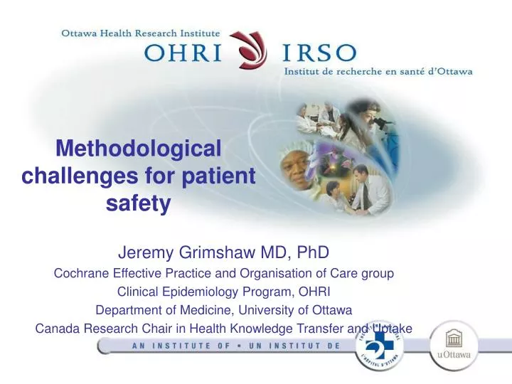 methodological challenges for patient safety