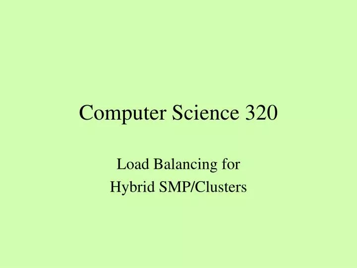 computer science 320