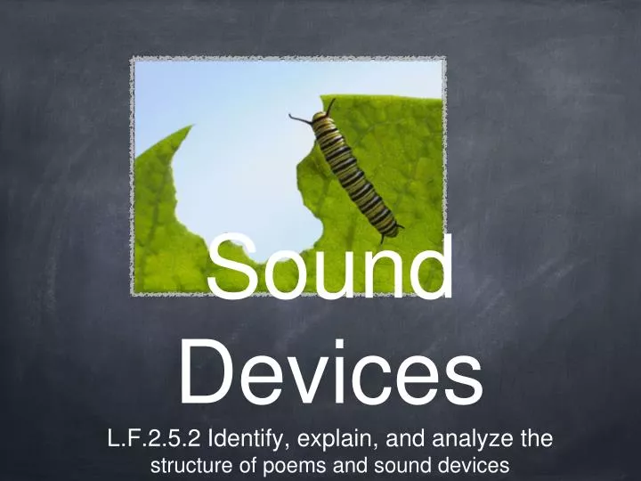 sound devices l f 2 5 2 identify explain and analyze the structure of poems and sound devices