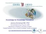 Knowledge for Knowledge Translation - slide 1