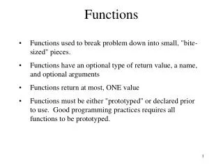 Functions