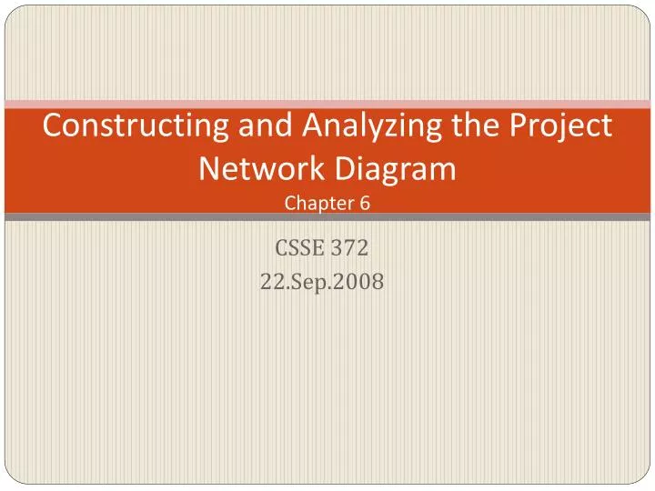 constructing and analyzing the project network diagram chapter 6